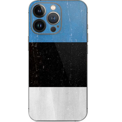 Estonia Flag Distressed iPhone 14 Pro Skin
